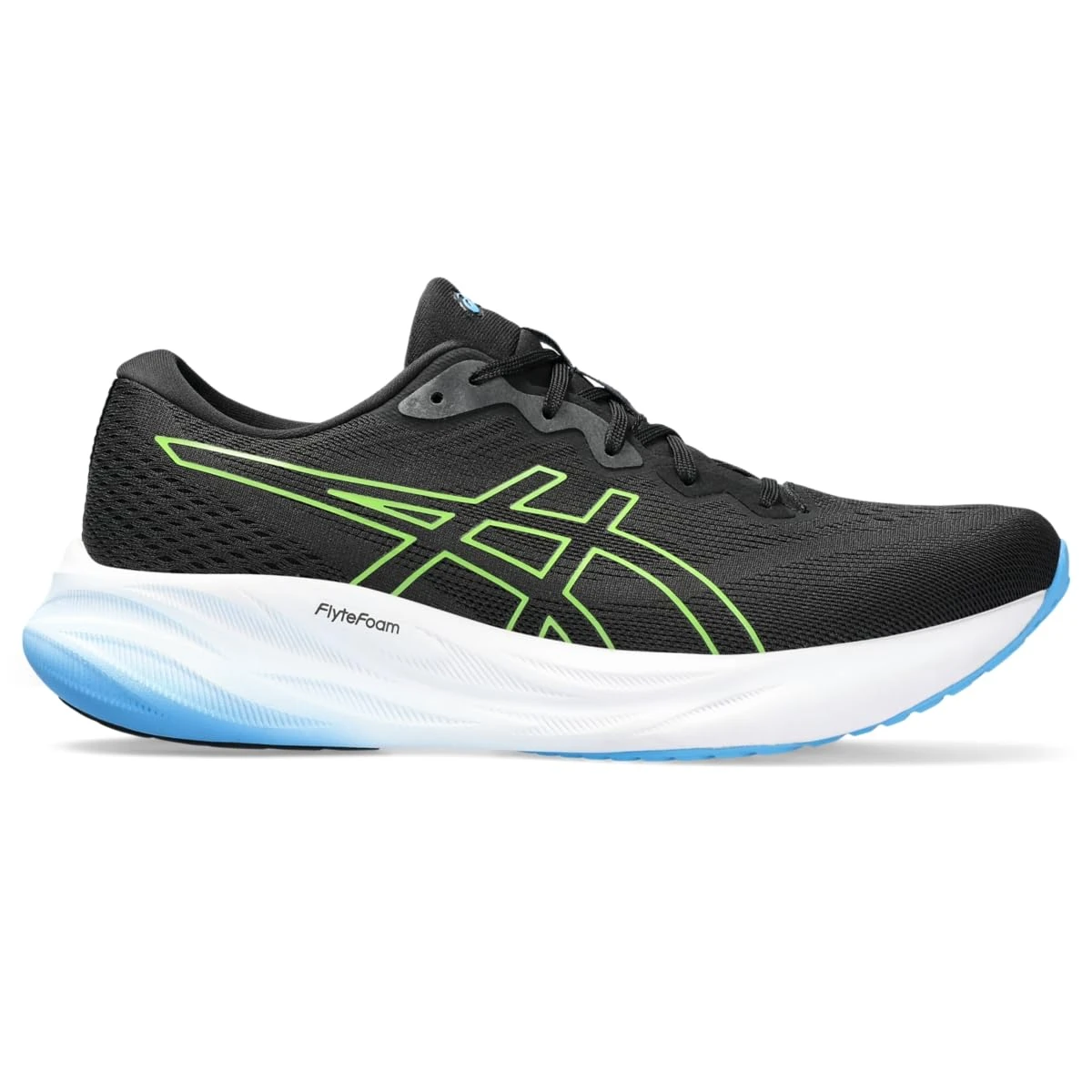 ASICS Men's Gel-Pulse 15 Running Shoe, Black/Electric Lime, 8 UK