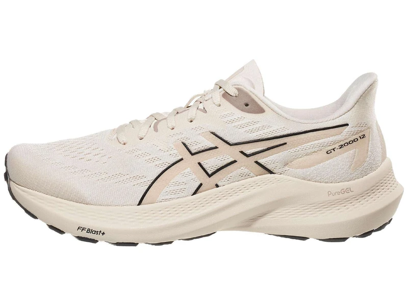 ASICS GT-2000 12 Men's Running Shoe - Oatmeal/Black, Size 13 UK