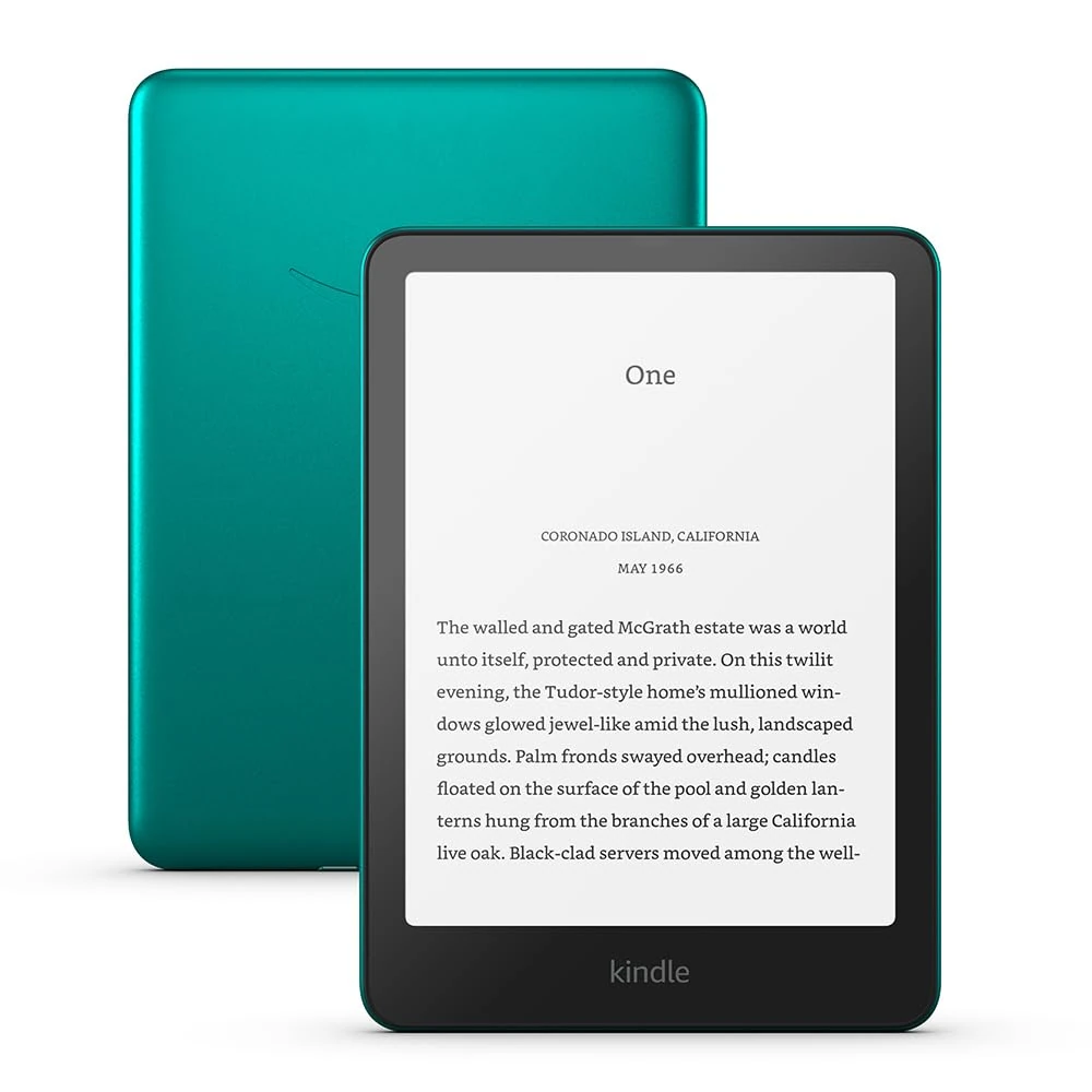 Certified Refurbished Amazon Kindle Paperwhite Signature Edition (32 GB) – Our fastest Kindle with an auto-adjusting front light, wireless charging and weeks of battery life – Metallic Jade
