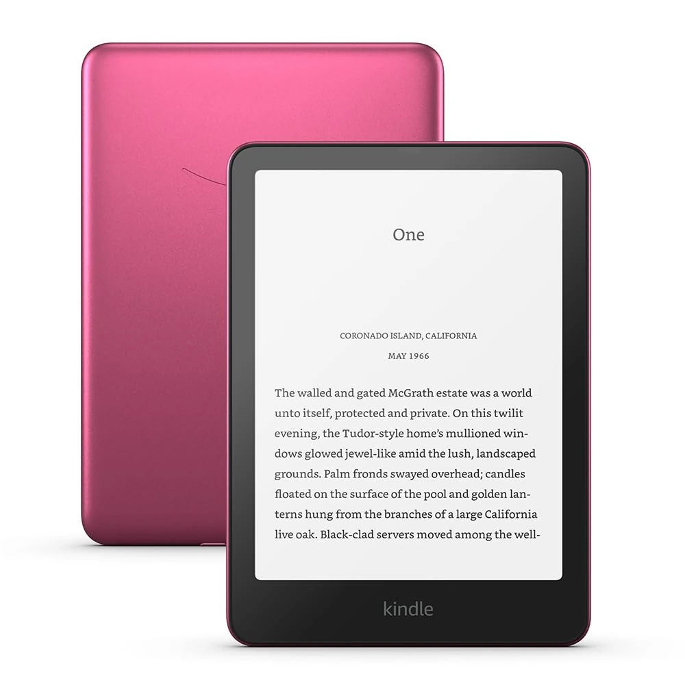 Certified Refurbished Amazon Kindle Paperwhite Signature Edition (32 GB) – Our fastest Kindle with an auto-adjusting front light, wireless charging and weeks of battery life – Metallic Raspberry