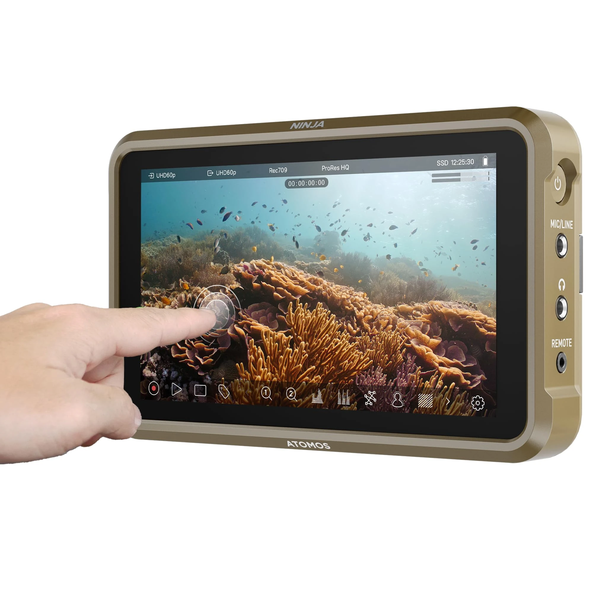 Atomos Ninja 5.2" HDR Camera Recording Monitor Touchscreen Durable Record up to 4Kp60 in Apple ProRes