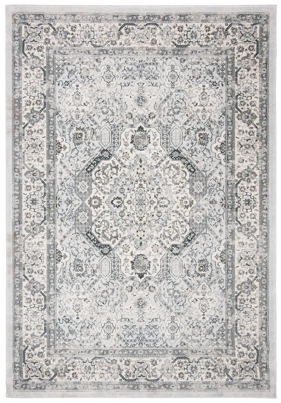 Safavieh Traditional Rug for Living Room, Dining Room, Bedroom - Isabella Collection, Short Pile, in Dark Grey and Cream, 183 X 274 cm