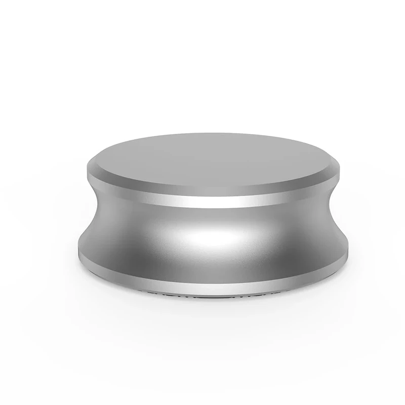 Record Weight Stabilizer 280g Turntable Weight Clamps for Turntable Vinyl Disc LP Record Player Aluminum LP Stabilizer with Protective Leather Pad (Silver)