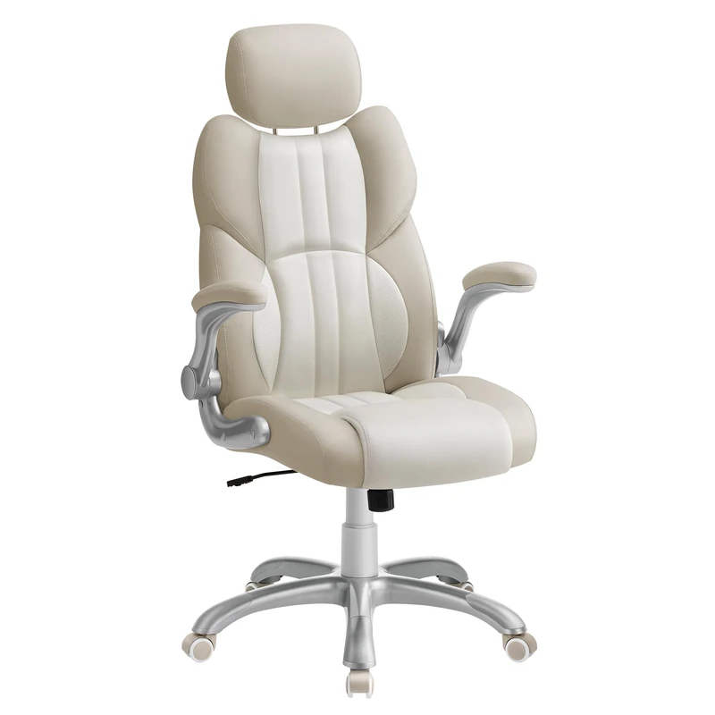 SONGMICS Ergonomic Gaming Chair - Cream White OBG065W12