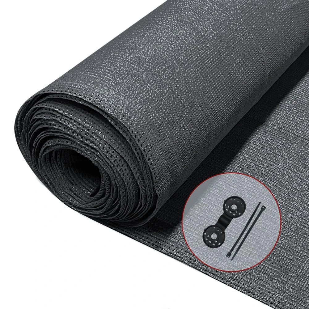 VOUNOT® Privacy Netting 1×10m Garden Screening 150 g/m² HDPE Shading Net, 85% Shading Rate UV-resistant, Tear-Resistant Windbreak Fencing with Holes and Cable Ties, Anthracite