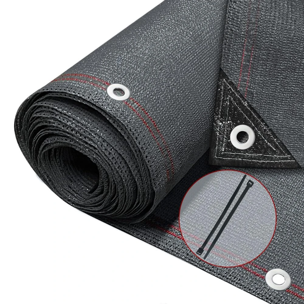 VOUNOT® Privacy Netting 1.5×10m Garden Screening 230 g/m² HDPE Shading Net, 95% Shading Rate UV-resistant, Tear-Resistant Windbreak Fencing with Holes and Cable Ties, Anthracite