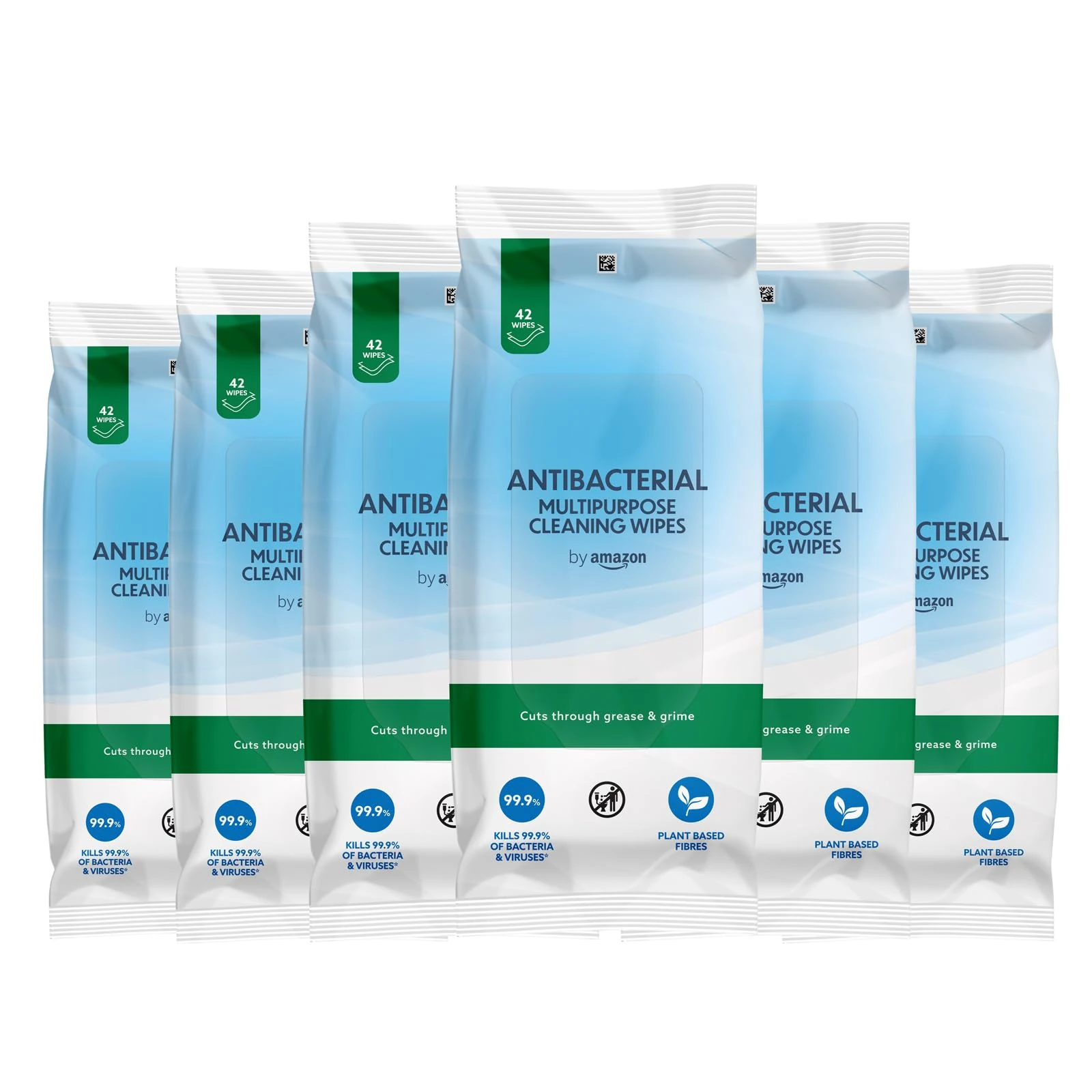 by Amazon Antibacterial Multipurpose Cleaning Wipes, fresh, 252 Count, 42 count (Pack of 6)
