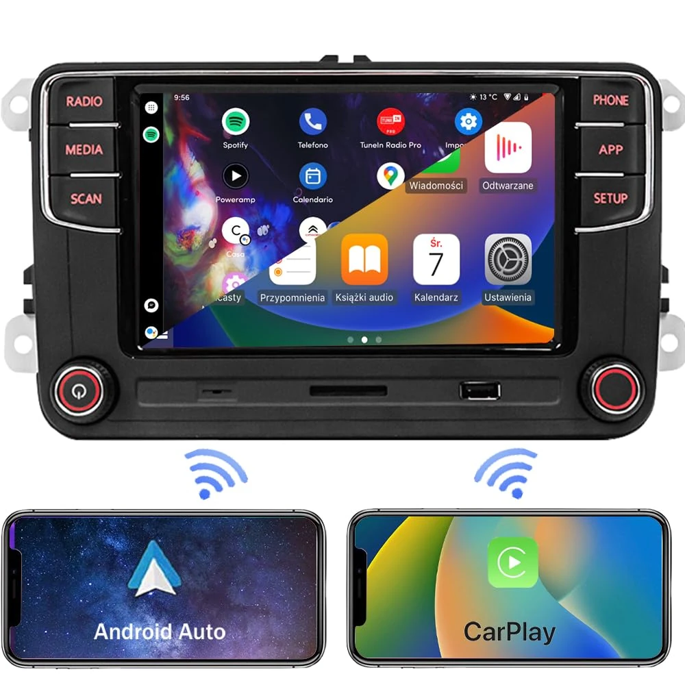 SCUMAXCON Car Stereo Radio RCD360 PRO3S RCD330 Wireless Carplay Android Auto Bluetooth SD USB RVC Revese Image For VW Golf MK5 6 Passat Caddy Polo Tiguan Jetta (support Backup Camera)