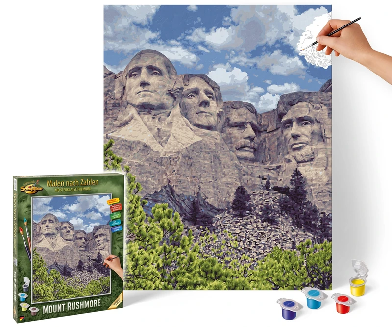 Schipper Mount Rushmore Paint by Numbers - 40 x 50 cm Kit - Image 1