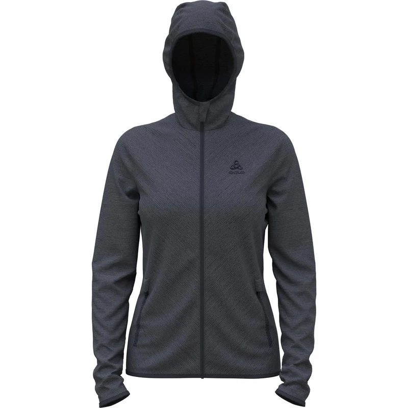 Odlo Women Hooded jacket with zipper ROY, folkstone gray - india ink, S - Image 1