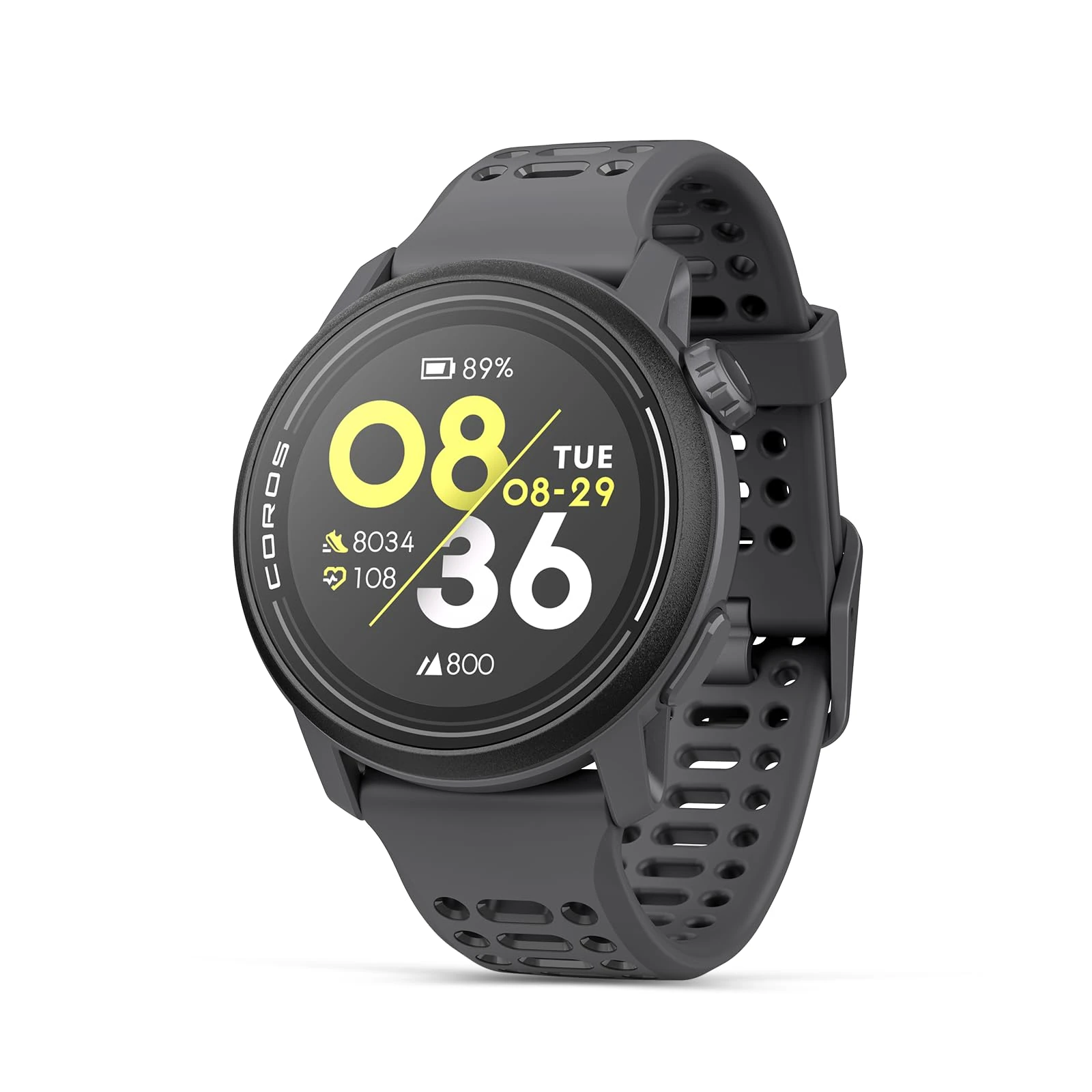 COROS PACE 3 GPS Sport Watch, Lightweight Running Watch, 17-Day Battery Life, Accurate GPS, Heart Rate Monitor, Navigation, Sleep Tracking, Training Plan, Run, Bike, and Ski (Black Silicone)