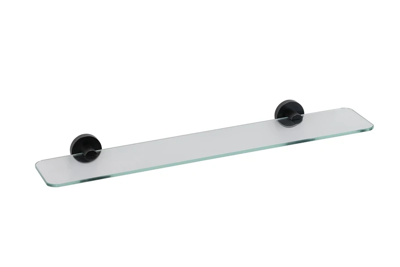 Croydex QM541421 Metra Glass Shelf Matt Black, One Size