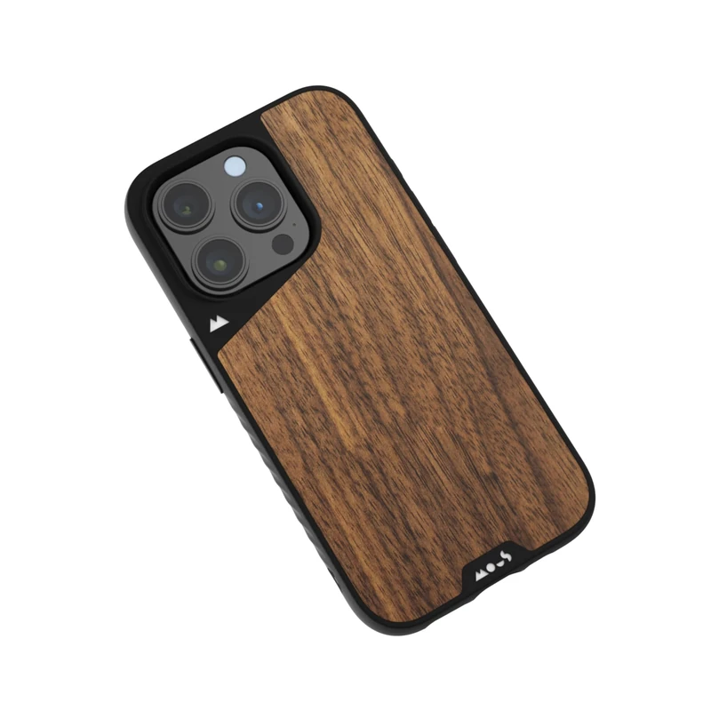 Mous Case for iPhone 15 Pro Max MagSafe Compatible - Limitless 5.0 - Walnut - Protective iPhone 15 Pro Max Case - Shockproof Phone Cover