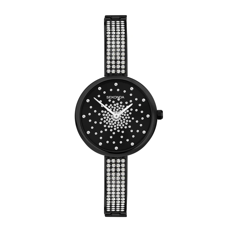 Sekonda Celeste Starlet Dress Ladies 31mm Quartz Watch in Black with Analogue Display, and Black Alloy Strap 40632