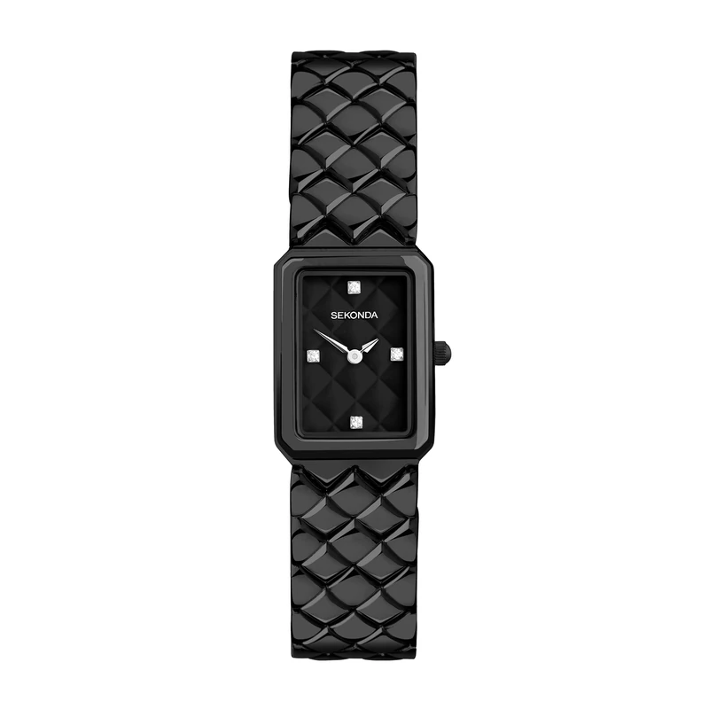 Sekonda Lunar Dress Ladies 20mm Quartz Watch in Black with Analogue Display, and Black Alloy Strap 40627