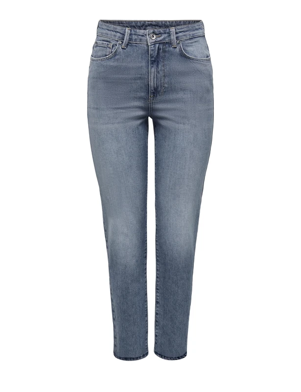 ONLY Female Straight Fit Jeans Straight Cut High Waist Jeans, Special Blue Grey Denim, 33W x 32L