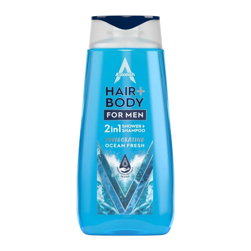 Astonish 2-in-1 Hair & Body Wash for Men - 400ml Shower Gel