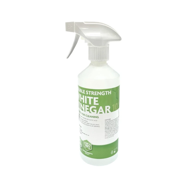 Hexeal Double Strength White Vinegar 500ml – 500ml Spray of 10% Strong Cleaning Vinegar for Sanitising & Cleaning – Suitable for Use in the Garden – Deodorises & Removes Grime