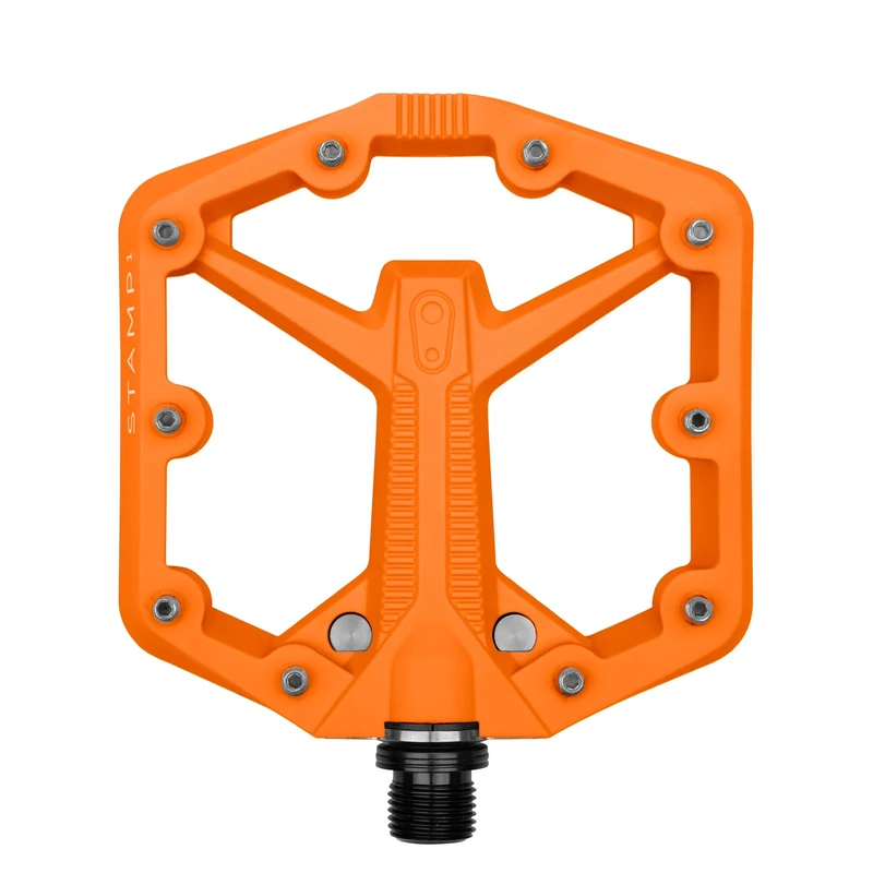 Crankbrothers Stamp 1 Version 2 MTB Pedal, Small Orange