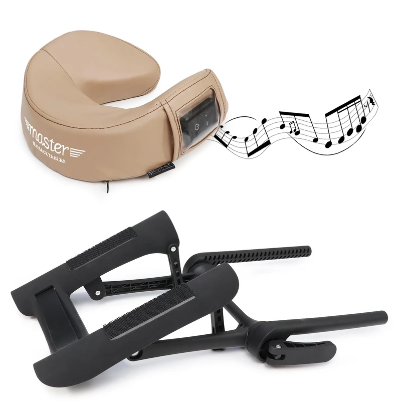 Music Master Crescent Round High Fidelity Sound Face Cushion- Bluetooth Massage Pillow-Music Headrest Cushion Pad Musical Neck Support for Massage Tables, Otter