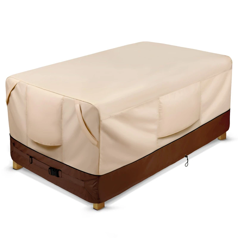 COSFLY Patio Table Furniture Covers Waterproof, Outdoor Rectangular Coffee Table Covers Heavy Duty - Fits up to 74L x 47W x 27.5H inches