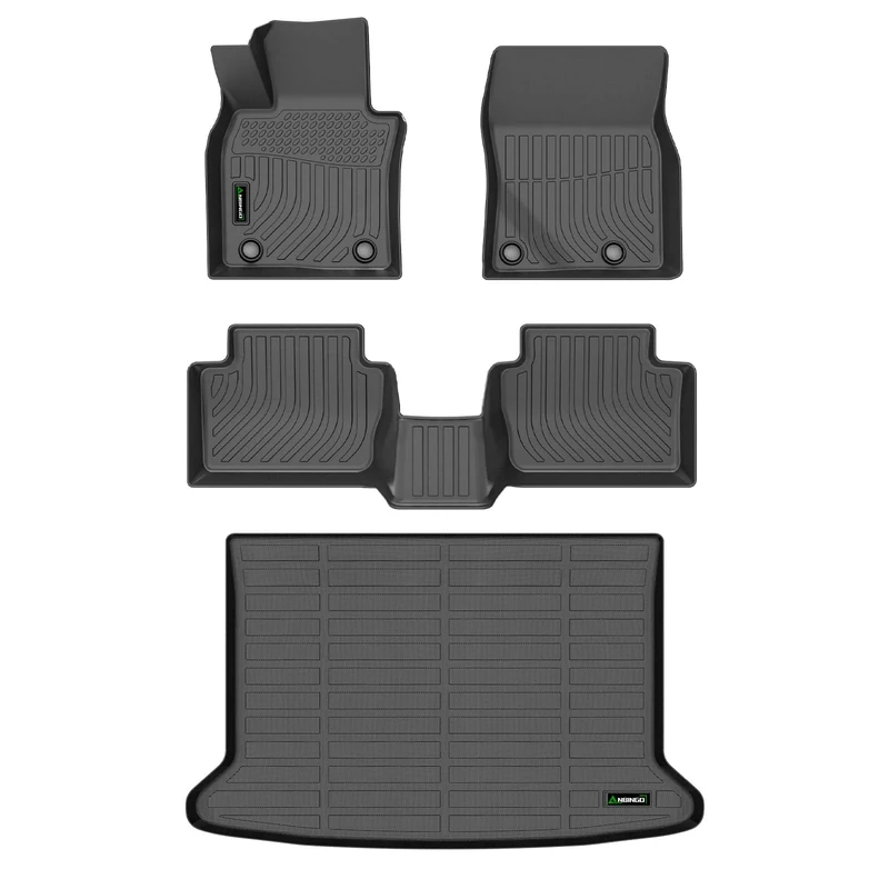 ANBINGO -All Weather Floor Mats & Cargo Liner Set for Mazda CX30 2020-2023 Waterproof Car Mats Guard Liners Front & Rear Rows CX-30 Full Set-Black