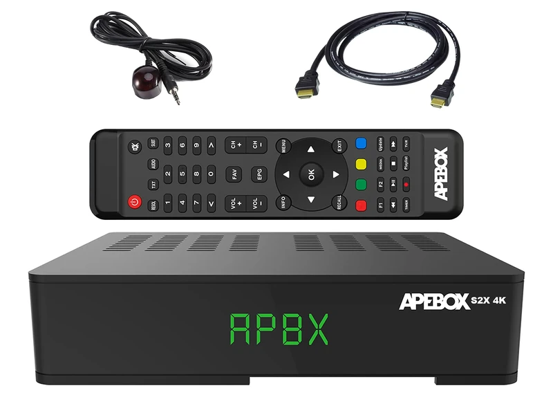 APEBOX S2X 4K, DVB-S2X UHD (2160p) FTA Multistream 4K H265 Satellite Receiver, USB 2.0, Ethernet and Youtube, An Excellent receiver with outstanding features
