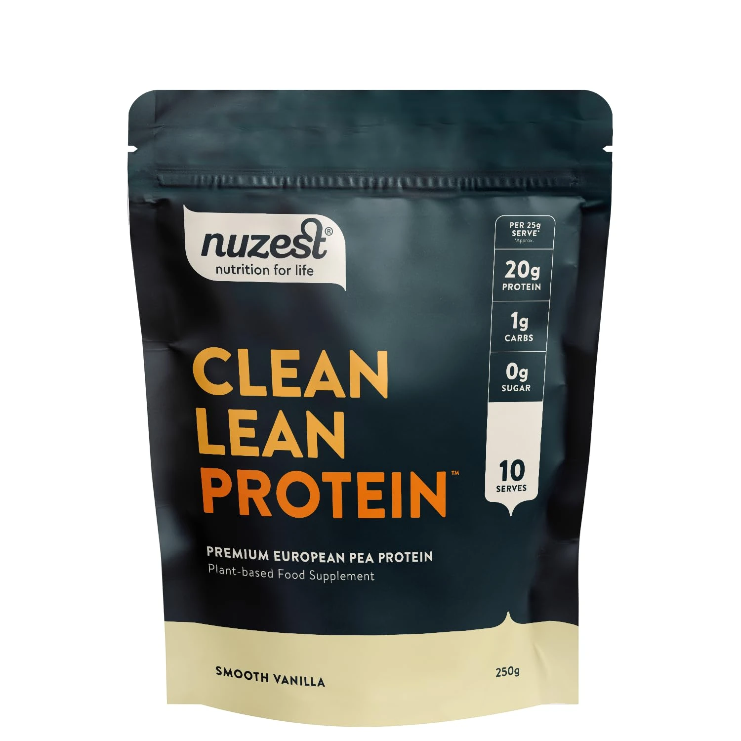 Vegan Protein Powders by Nuzest - Clean Lean Protein - Smooth Vanilla - Plant Based Pea Protein Shake - Low Calorie & Low Carb - Gluten Free - Dairy Free - 250g (10 Serving)