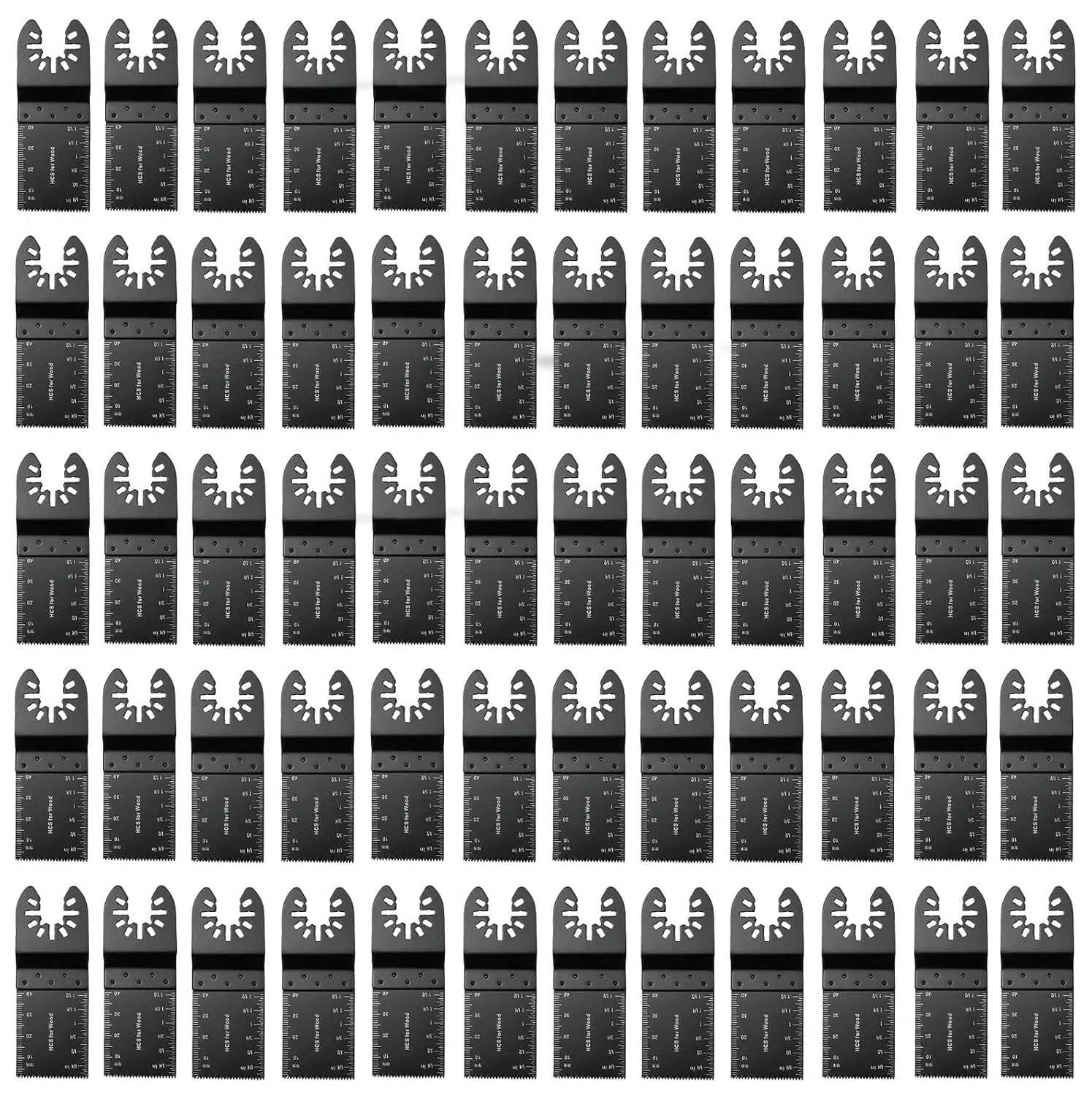 Goysen 60Pcs Oscillating Tool Blades Professional Universal Oscillating Saw Blades Quick Release Multi Tool Blades Compatible with Fein Multimaster, Milwaukee, Makita, Ryobi, Rockwell, Bosch
