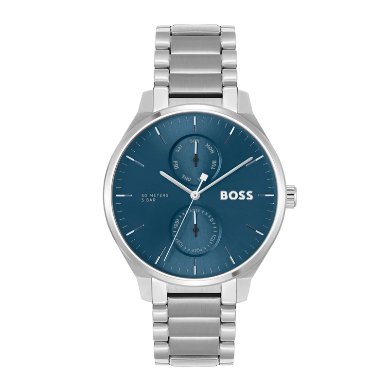 BOSS Analogue Multifunction Quartz Watch for Men Tyler Collection with Silver Stainless Steel Bracelet - 1514106