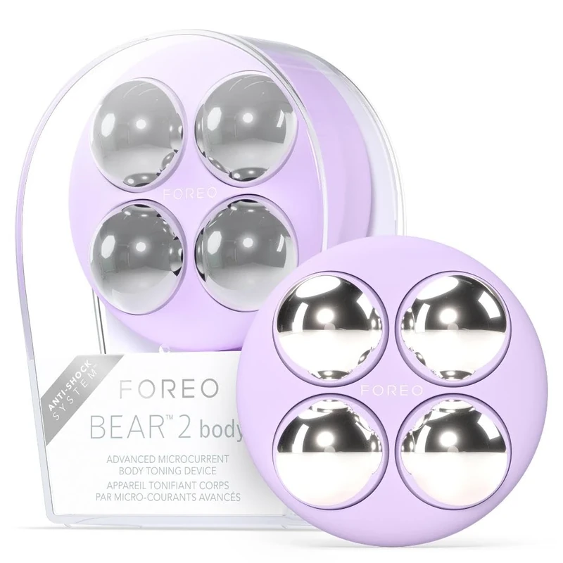 FOREO BEAR 2 Body Sculpting Body Massager Advanced Microcurrent Anti Cellulite and Lymphatic Drainage - Firming, Shaping - Massage Device - Lavender