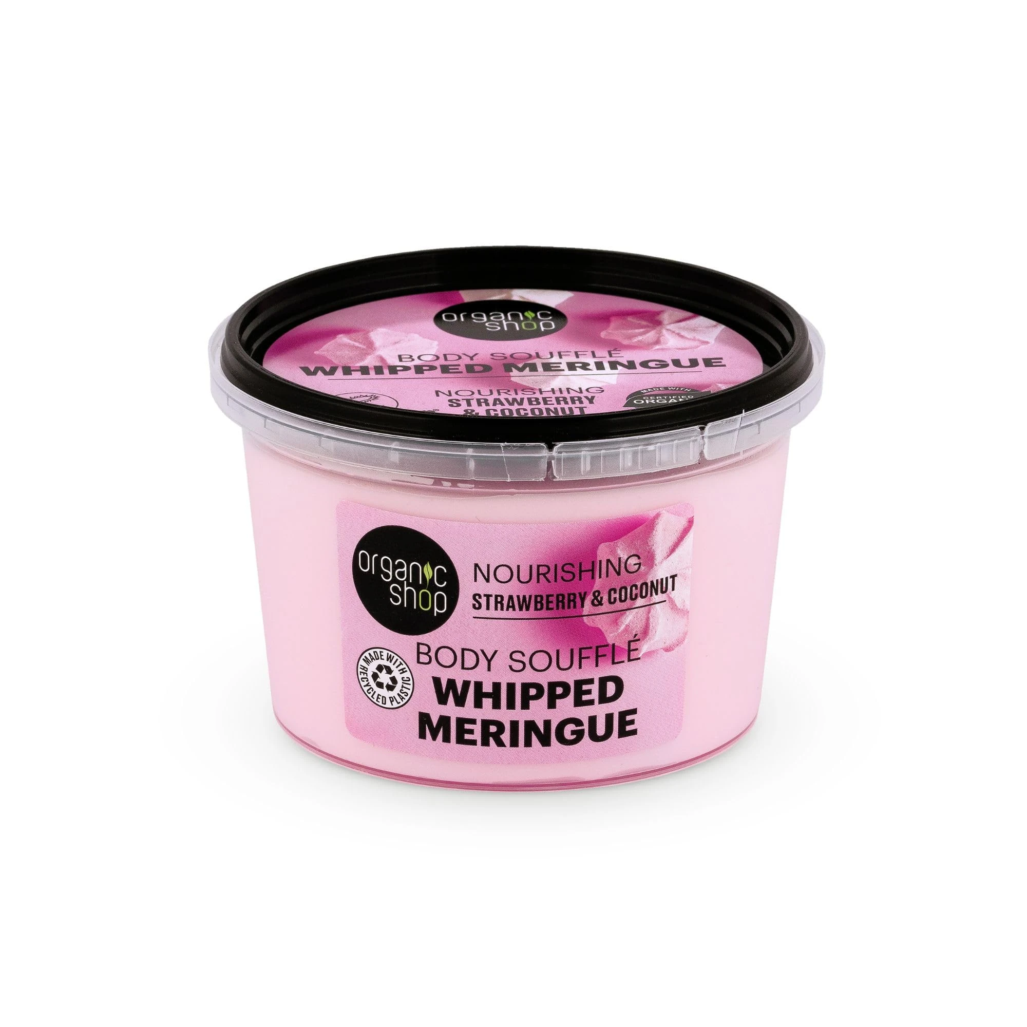 Organic Shop Body Souffle Whipped Meringue Nourishing Strawberry & Coconut, 250 ml