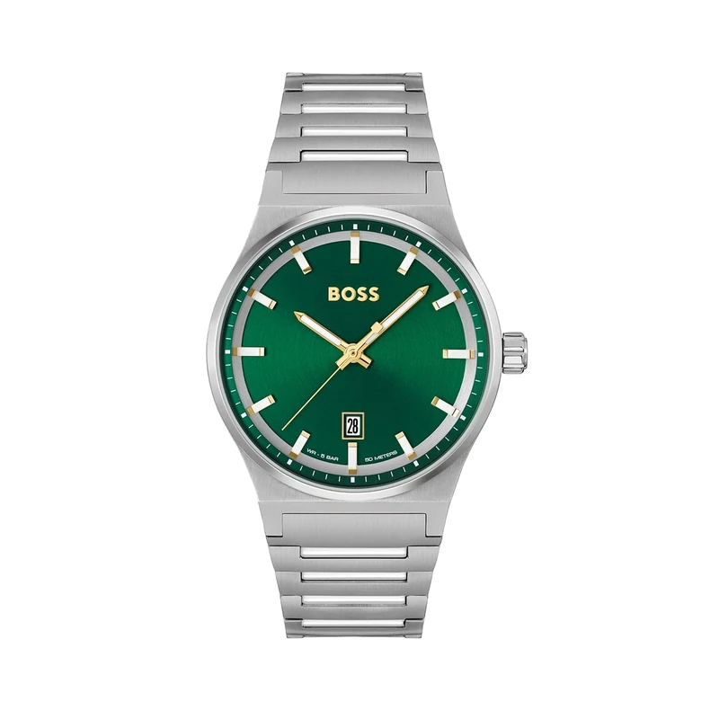 BOSS Analogue Quartz Watch for Men Candor Collection with Silver Stainless Steel Bracelet - 1514079