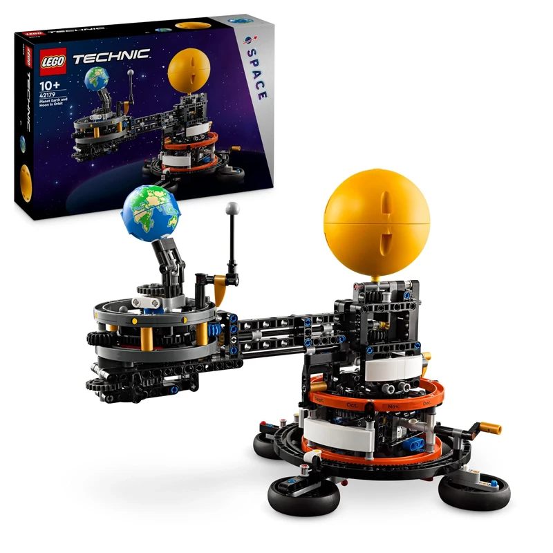 LEGO Technic Planet Earth and Moon in Orbit Model Building Set, Outer Space Toys for 10 Plus Year Old Kids, Boys & Girls, Solar System Toy for Imaginative, Independent Play, Birthday Gift Idea 42179