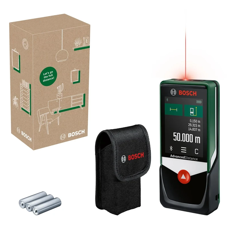 Bosch AdvancedDistance 50C Measure - 50m Range Touch Display Bluetooth