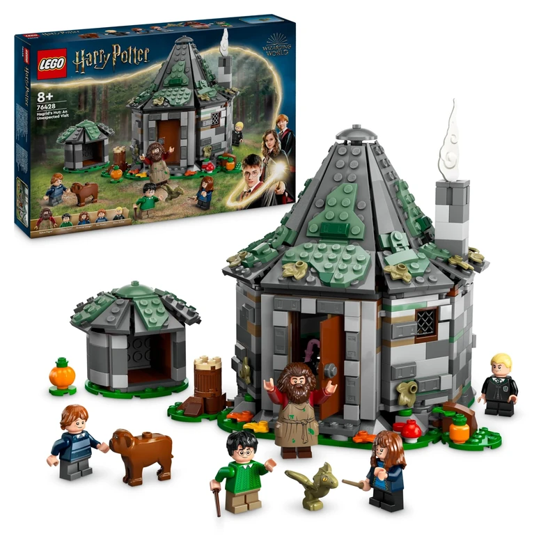 LEGO Harry Potter Hagrid’s Hut: An Unexpected Visit, Toy House for 8 Plus Year Old Kids, Boys & Girls, Includes Dragon and Dog Figures plus 5 Character Minifigures Incl Hermione & Ron, Gift Idea 76428