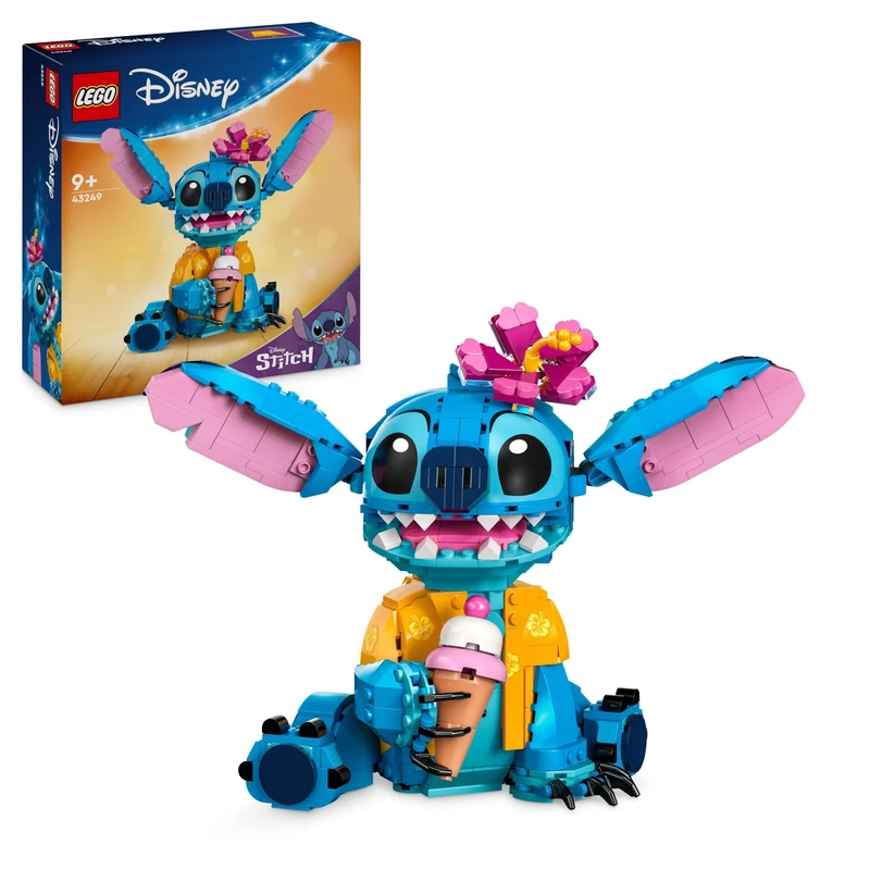 LEGO | Disney Stitch Toy - Play & Display Figure with an Ice-Cream Cone & Decorative Flower - Gift for 9+ Year Old Girls, Boys & Lilo & Stitch Movie fans - 43249