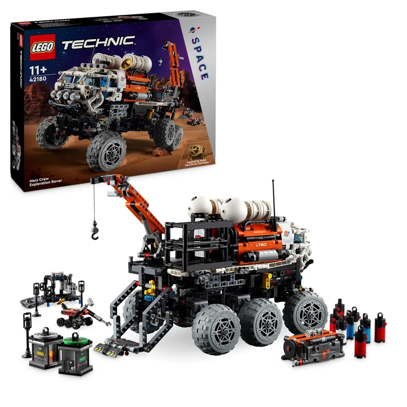 LEGO Technic Mars Crew Exploration Rover Building Set, Outer Space Toy for 11 Plus Year Old Kids, Boys & Girls, Explorer Gift Inspired by NASA, Imaginative Play 42180