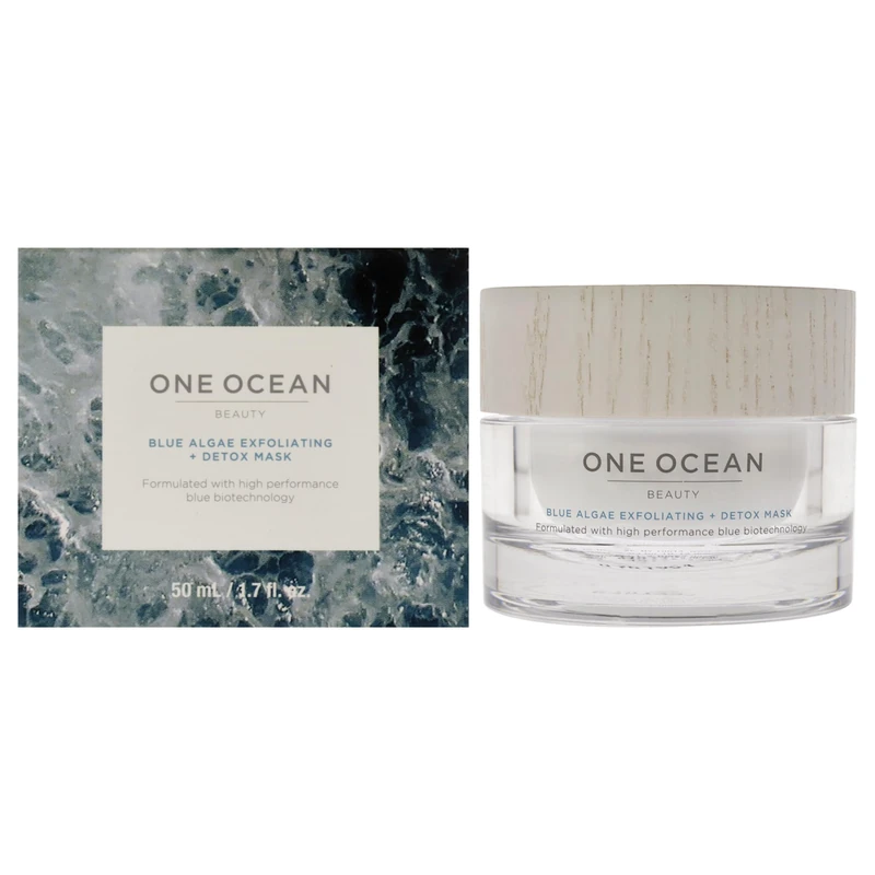 One Ocean Beauty Blue Algae Exfoliating and Detox Mask - Face Mask Eliminates Dirt and Excess Oil - Hydrates and Refreshes Your Skin for Radiant Complexion - Promotes Elasticity - 1.7 oz