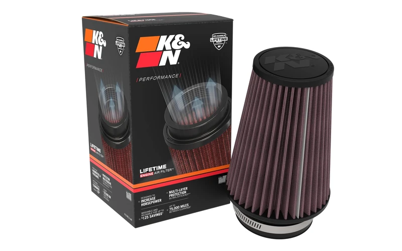 K&N Universal Conical Air Filter 102mm flange, 152mm base, 102mm top, 203mm height (RU-1046)