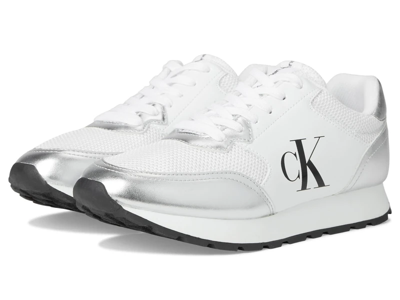 Calvin Klein Women's Camina Sneaker, White, 6 UK