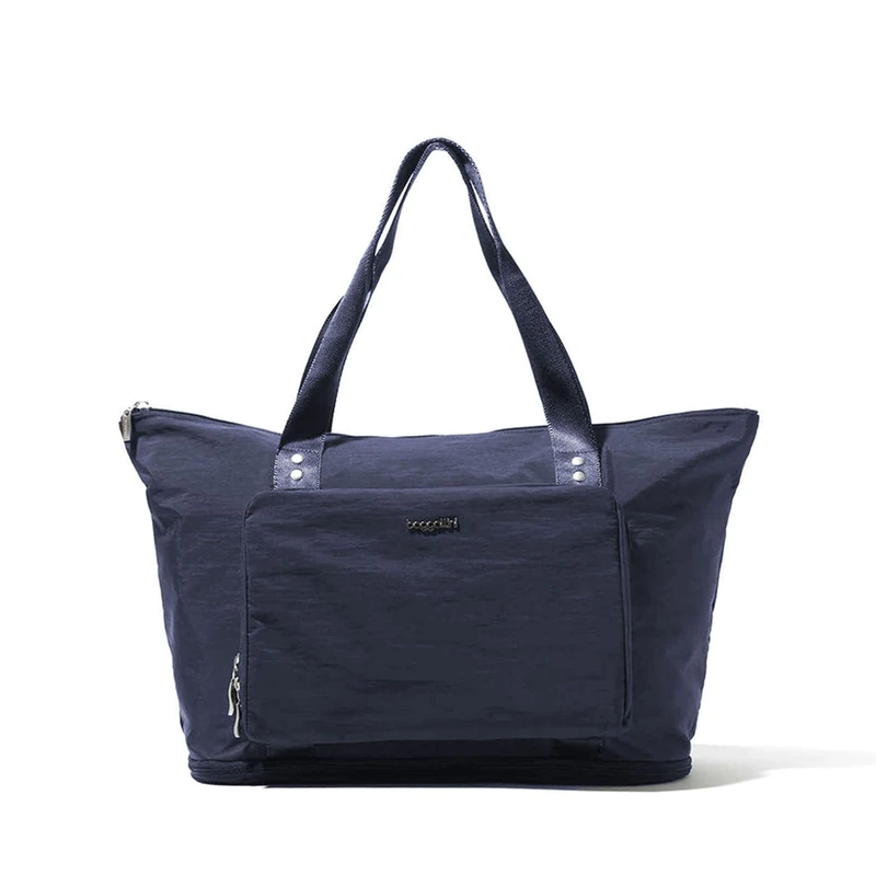 Baggallini Women's Carryall Expandable Packable Tote, French Navy, One Size