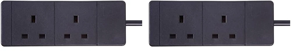 pro elec 2118 BLACK 5M 2 gang 5m black extension lead (Pack of 2)