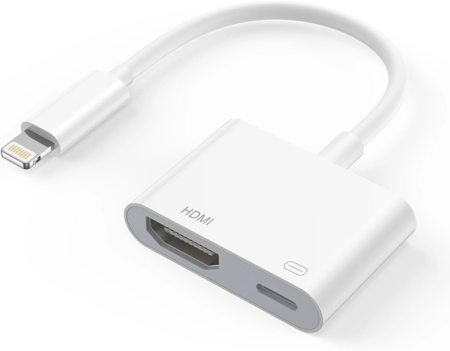 Lightning to HDMI Adapter Apple MFi Certified iPhone and iPad HDMI Adapter Lightning Digital AV Adapter HDMI Cable Converter 1080P Video & Audio Sync Screen for iPhone, iPad, iPod Support All iOS