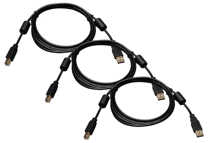 Tripp Lite USB 2.0 Hi-Speed A/B Device Cable Ferrite Chokes (M/M), 1.83 m (U023-006) (Pack of 3)