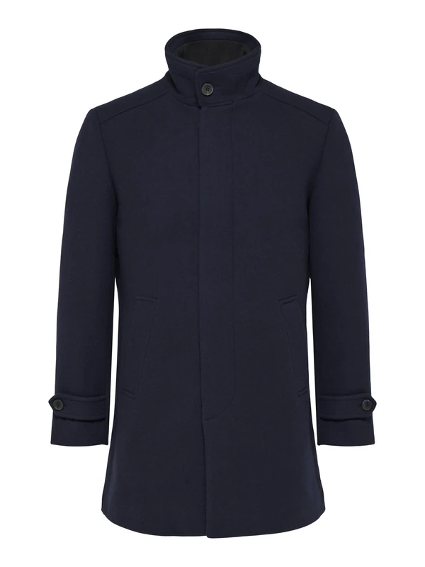 SELECTED HOMME Slhreuben Men's Wool Coat Noos Short Coat, blue, XL - Image 1