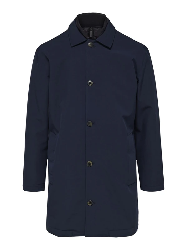 SELETED HOMME Men's Slhalvin Padded Coat Noos Long, Blue, M