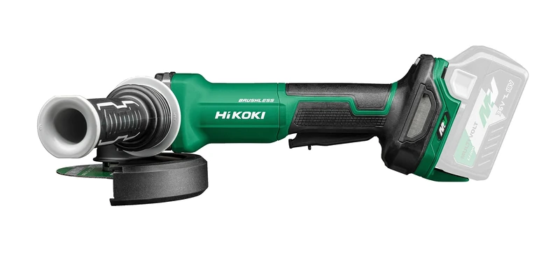 HIKOKI Akku Winkelschleifer G3613DVF (36V, Paddle Schalter, Schleifscheiben Ø: 125 mm, Antriebsspindel: M14, Leerlaufdrehzahl: 3200-10000 min-1) Plus Zubehör, OHNE Akku, Ladegerät und Transportkoffer.