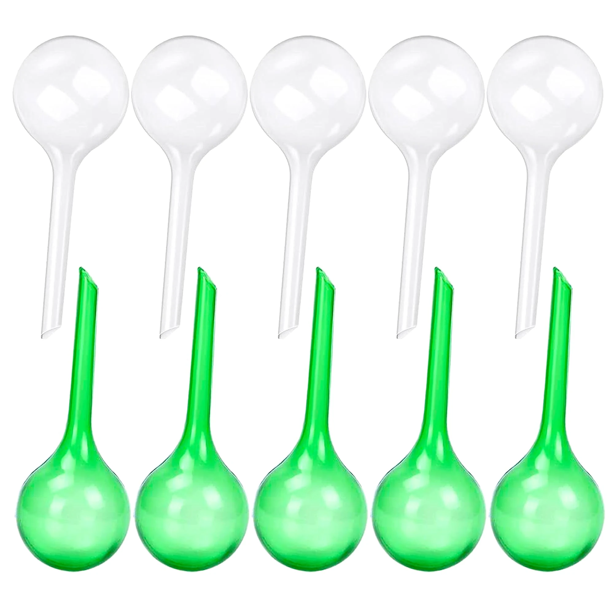 KAYSENSUK 10 Pcs Plant Watering Bulbs, 5cm Plastic Watering Globes, Automatic Self-Watering Waterers System for Indoor Outdoor Plants, Self Watering System for Plants Indoor Outdoor (Trumpet)