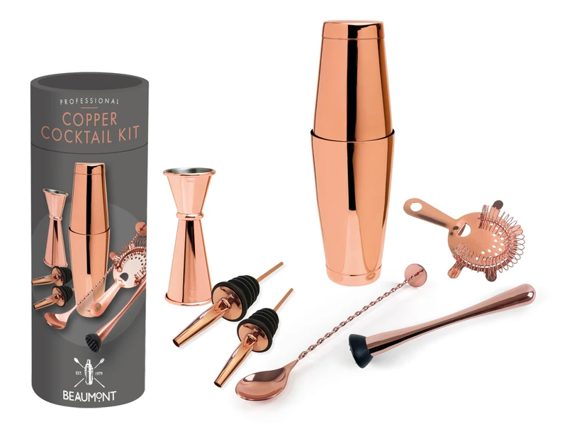 8 Piece Cocktail Kit - COPPER